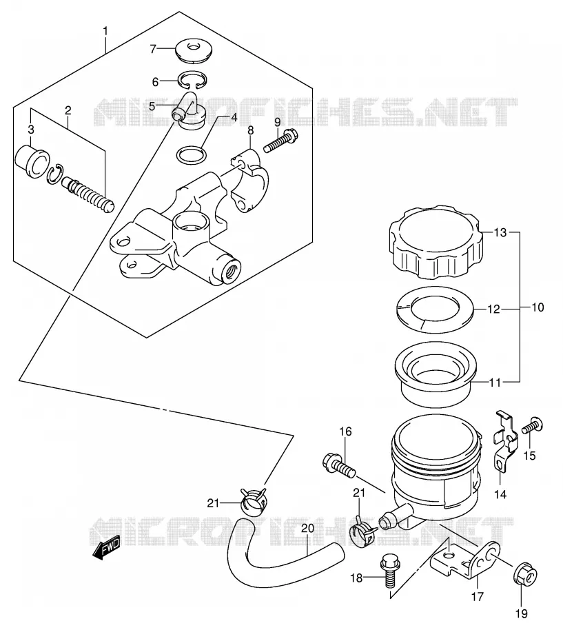 MAITRE CYLINDRE AVANT Suzuki MOTO 600 GSX-R 2003  GSX-R600U2K3(E2)