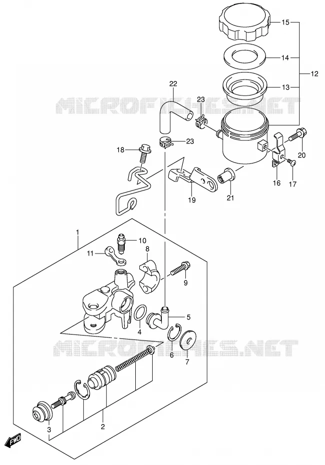 MAITRE CYLINDRE AVANT Suzuki MOTO 600 GSX-R 2005  GSX-R600U3K5(E2)