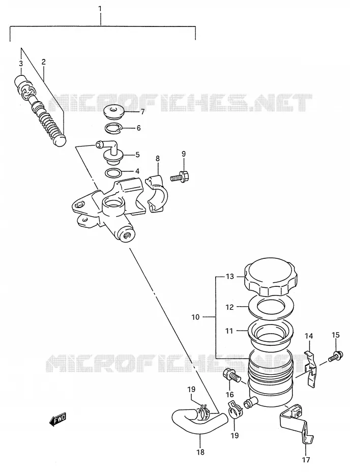 MAITRE CYLINDRE AVANT Suzuki MOTO 750 GSX-R 1992  GSX-R750WN(E28)