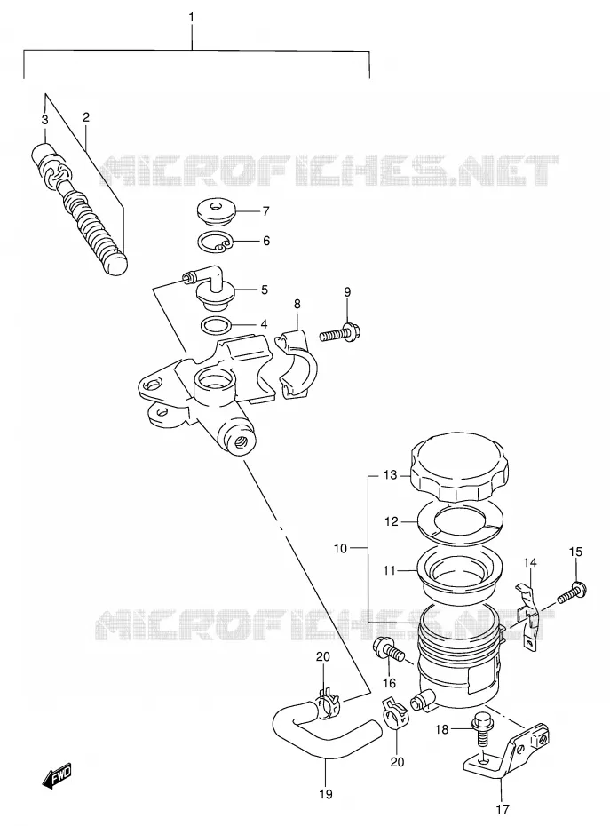 MAITRE CYLINDRE AVANT Suzuki MOTO 750 GSX-R 1998  GSX-R750W(E2)