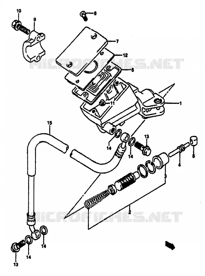 MAITRE CYLINDRE D'EMBRAYAGE (E18,E39E Suzuki MOTO 1100 GSX-R 1991  GSX-R1100M(M/N)