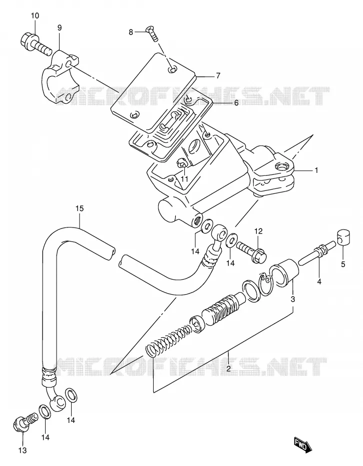 MAITRE CYLINDRE D'EMBRAYAGE (MODELE P/R) Suzuki MOTO 1100 GSX-R 1994  GSX-R1100WR(E2)