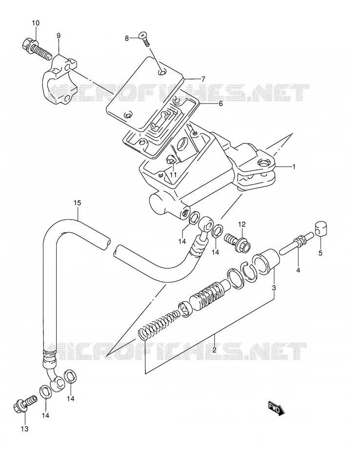 MAITRE CYLINDRE D'EMBRAYAGE (MODELE P/R) Suzuki MOTO 1100 GSX-R 1995  GSX-R1100WSKS(E28)
