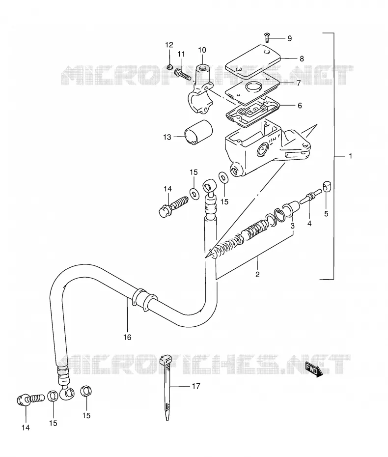 MAITRE CYLINDRE D'EMBRAYAGE Suzuki MOTO 1200 BANDIT 2000  GSF1200SY(E28)