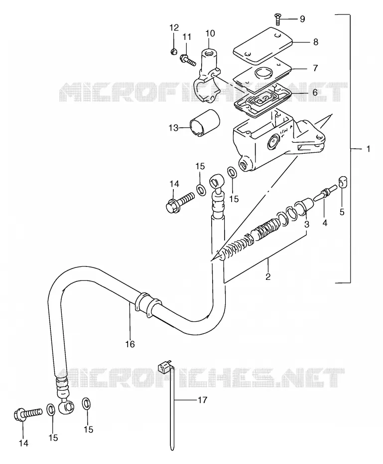 MAITRE CYLINDRE D'EMBRAYAGE Suzuki MOTO 1200 BANDIT 2000  GSF1200Y(E2)