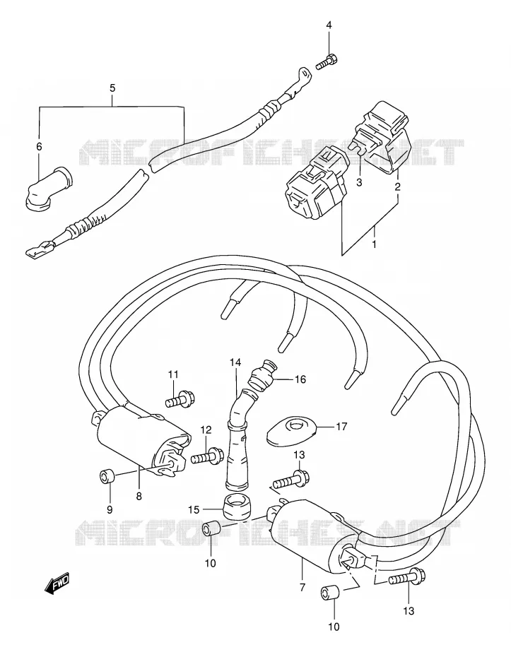PARTIE ELECTRIQUE (GSF1200SAV) Suzuki MOTO 1200 BANDIT 1996  GSF1200ST(E28)