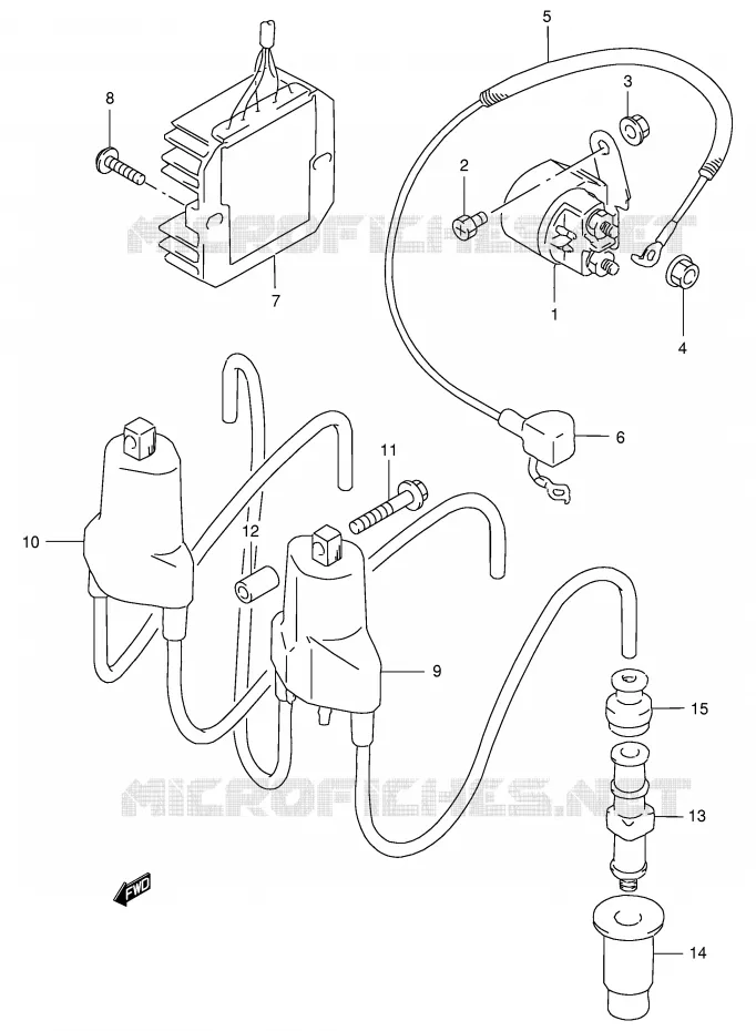 PARTIE ELECTRIQUE Suzuki MOTO 400 GSX-R 1991  GSX-R400RFM(E30)