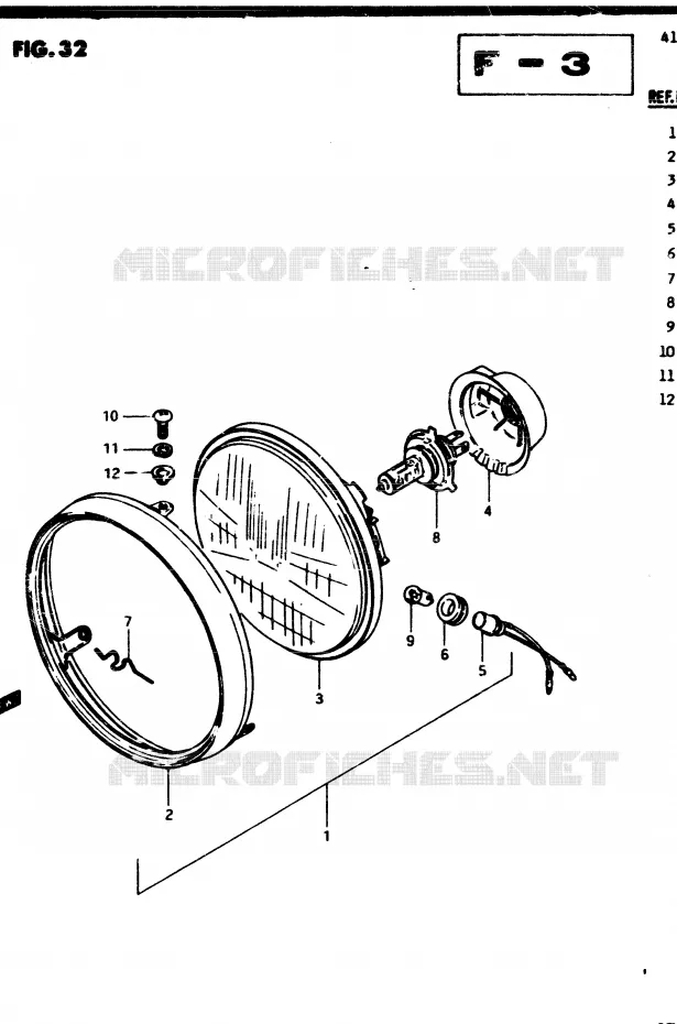 PHARE (E2) Suzuki MOTO 250 GSX 1983  GSX250ESD(Z/D)