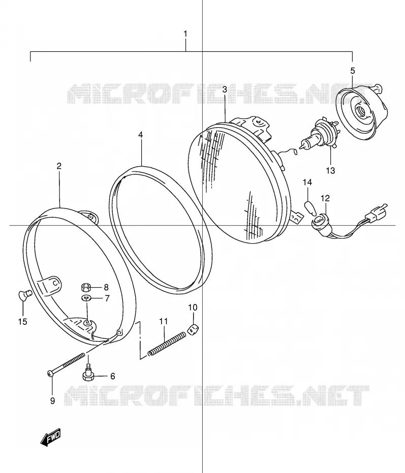 PHARE Suzuki MOTO 1200 GSX 2000  GSX1200Y(E4)