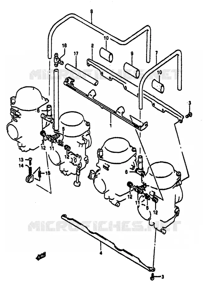 PIECES EXTERNES CARBURATEUR (E18,E39) Suzuki MOTO 1100 GSX-R 1992  GSX-R1100 N (M/N)