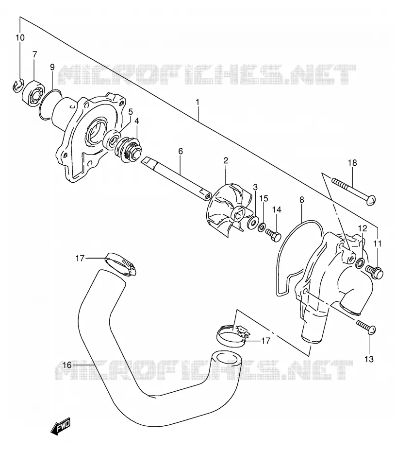 POMPE A EAU Suzuki MOTO 250 BANDIT 2000  GSF250VY(E24)