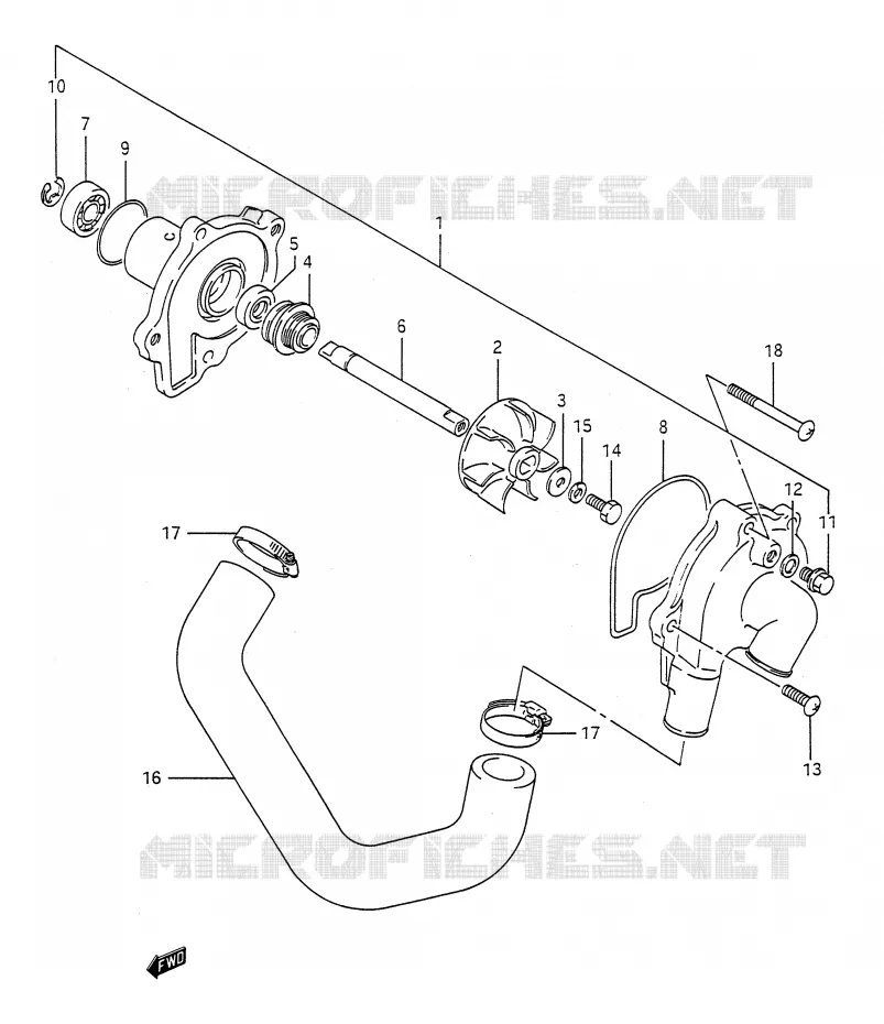 POMPE A EAU Suzuki MOTO 400 BANDIT-N 1992  GSF400N(E28)