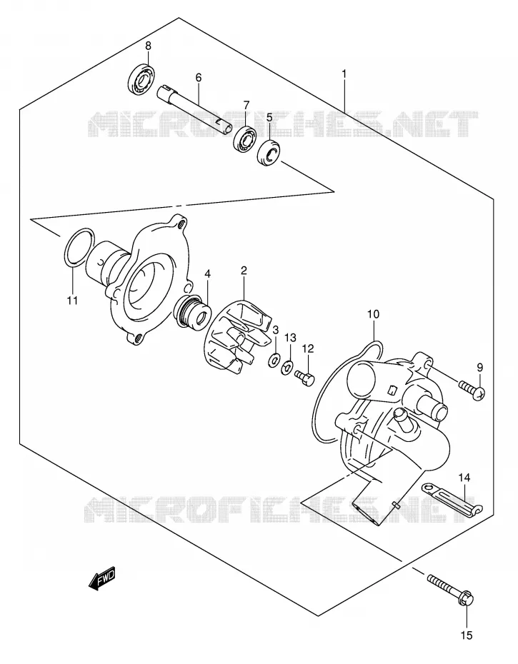 POMPE A EAU Suzuki MOTO 600 GSX-R 2003  GSX-R600UZK3(E2)
