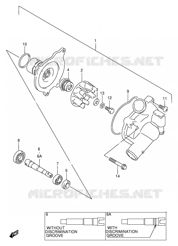 POMPE A EAU Suzuki MOTO 750 GSX-R 1998  GSX-R750W(E2)