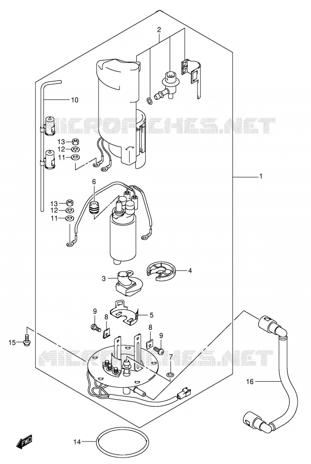 POMPE A ESSENCE (MODELE K1) Suzuki MOTO 600 GSX-R 2002  GSX-R600U2K2(E2)
