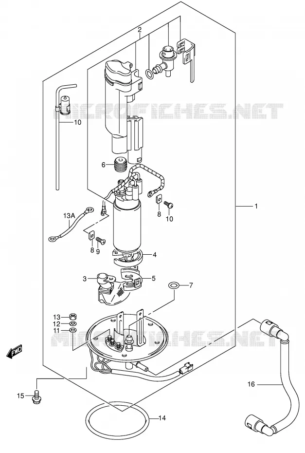 POMPE A ESSENCE (MODELE K2) Suzuki MOTO 600 GSX-R 2003  GSX-R600UZK3(E2)
