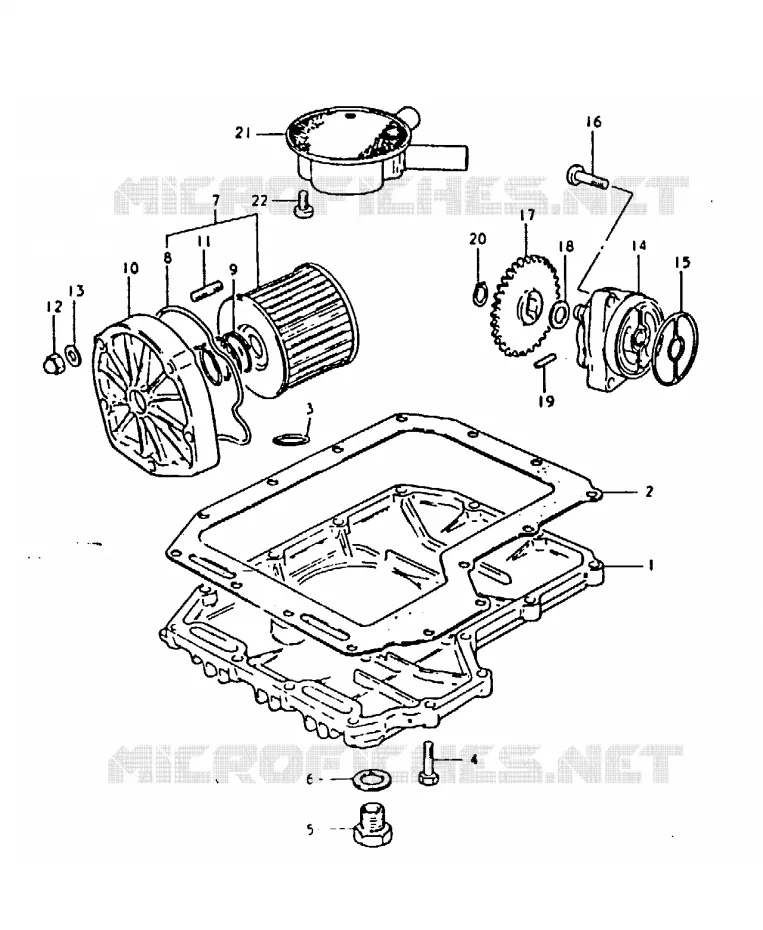 POMPE A HUILE - FILTRE A HUILE Suzuki MOTO 1100 GSX 1981  GSX1100X(T/X)