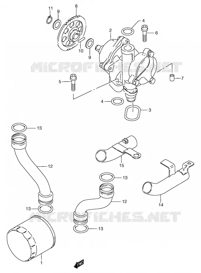 POMPE A HUILE Suzuki MOTO 1200 BANDIT 1996  GSF1200T(E2)