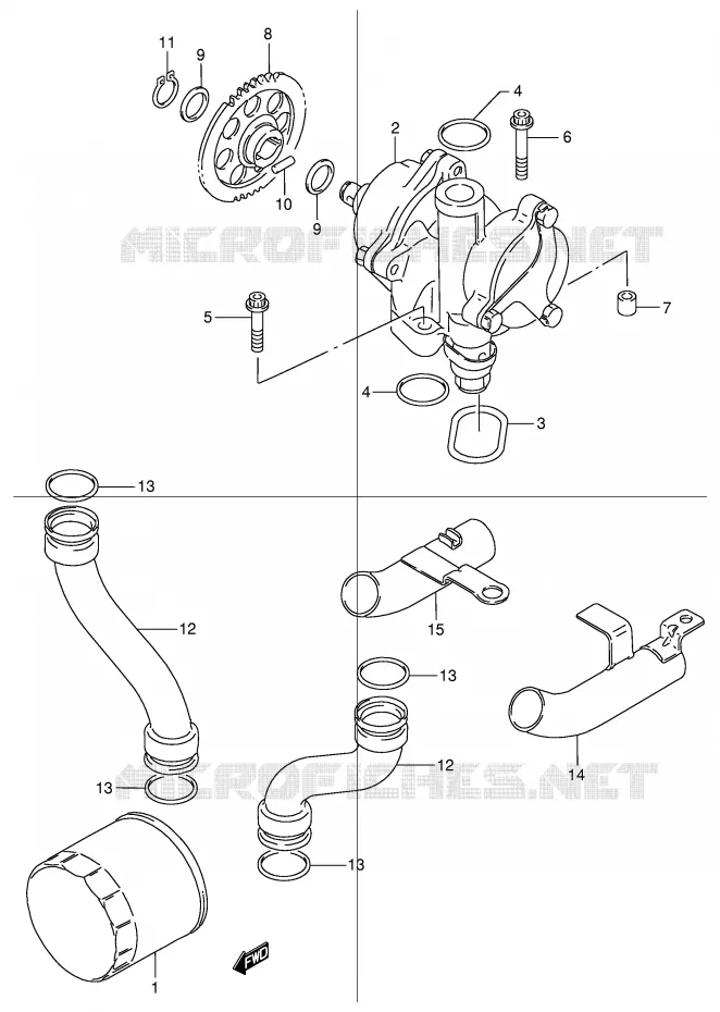 POMPE A HUILE Suzuki MOTO 1200 GSX 2000  GSX1200Y(E4)