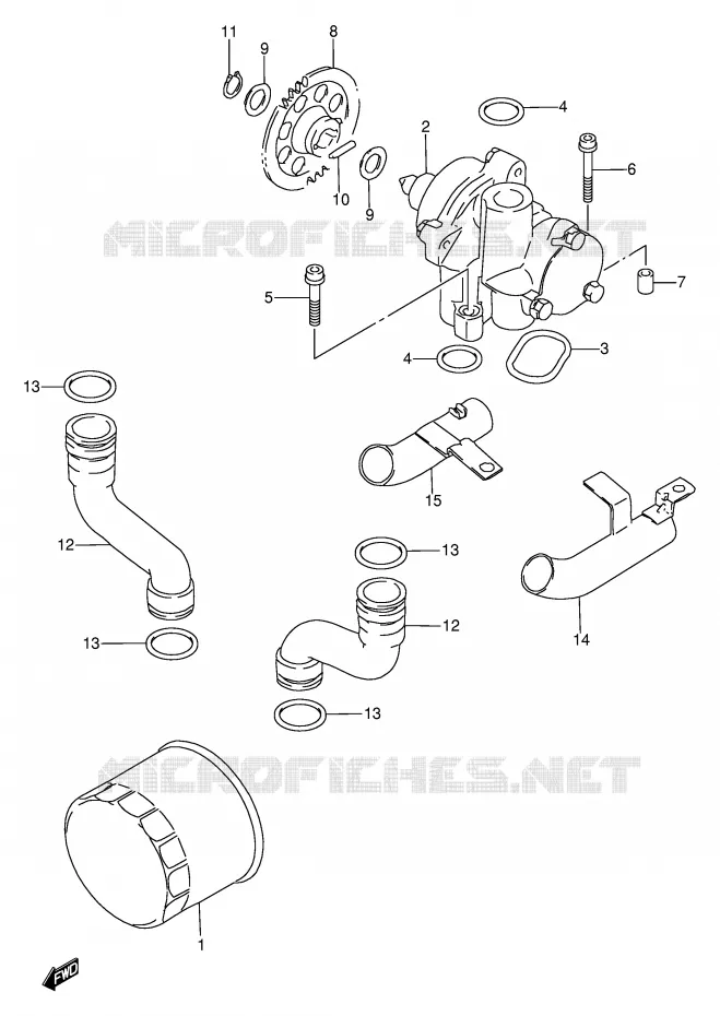 POMPE A HUILE Suzuki MOTO 600 BANDIT 1996  GSF600ST(E2)
