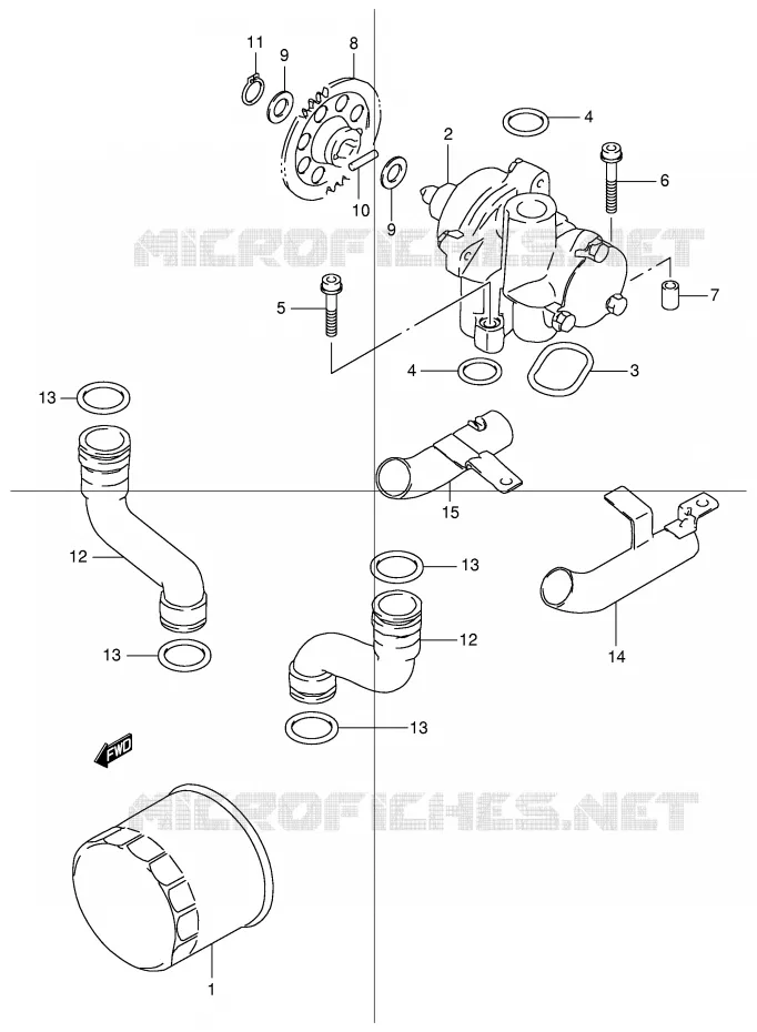 POMPE A HUILE Suzuki MOTO 600 BANDIT 2004  GSF600SK4(E2)
