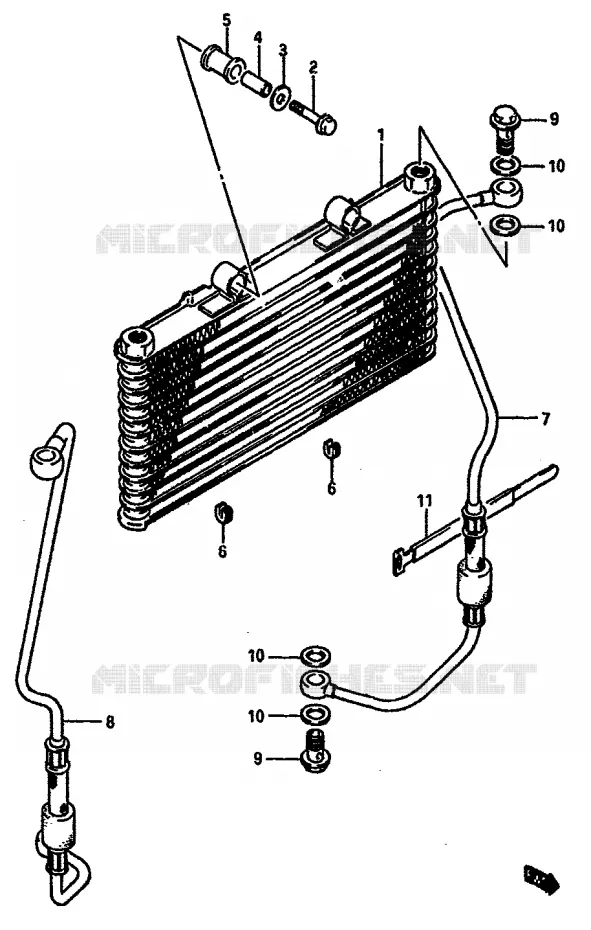 RADIATEUR D'HUILE Suzuki MOTO 750 GSX-R 1986  GSX-R750G(F/G/H)