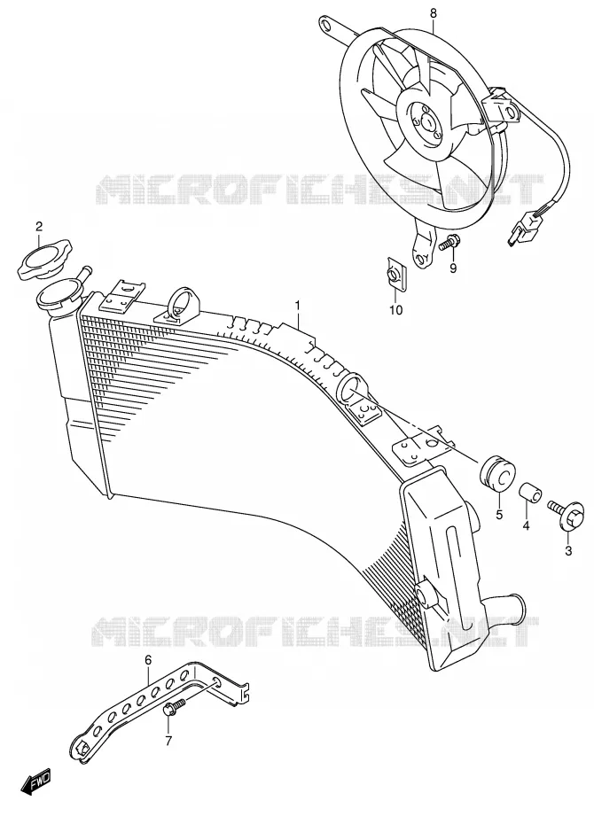 RADIATEUR Suzuki MOTO 600 GSX-R 2003  GSX-R600ZK3(E2)