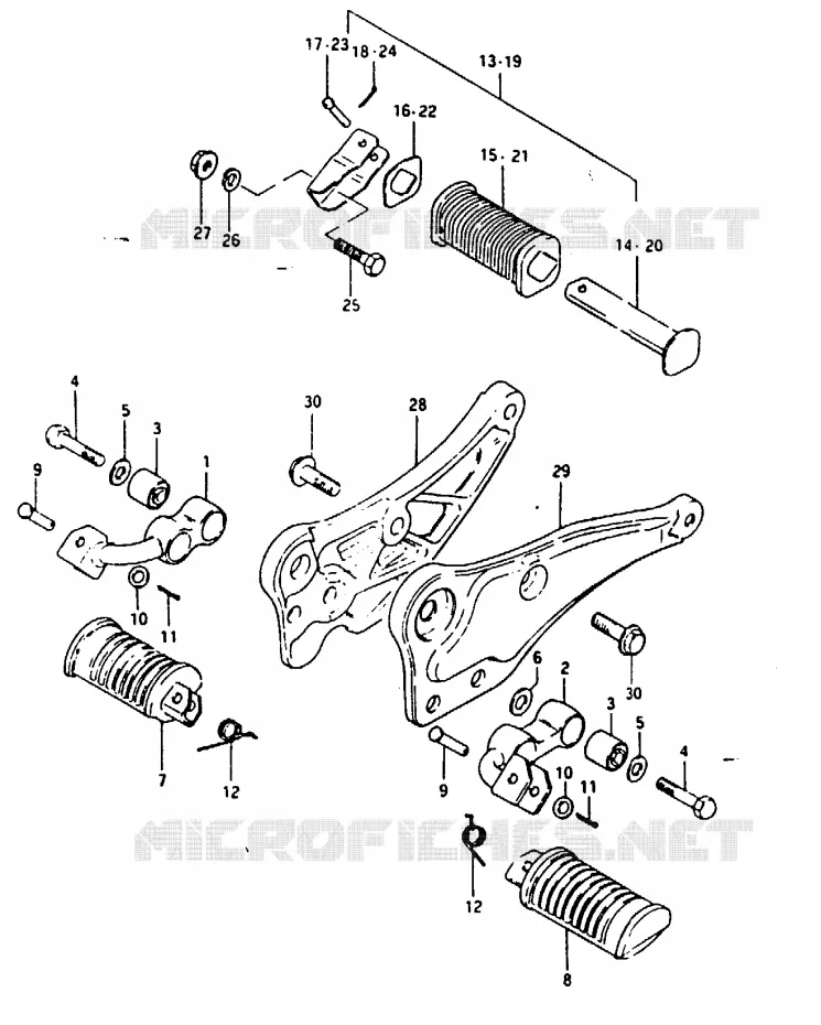 REPOSE PIED Suzuki MOTO 1100 GSX 1981  GSX1100X(T/X)