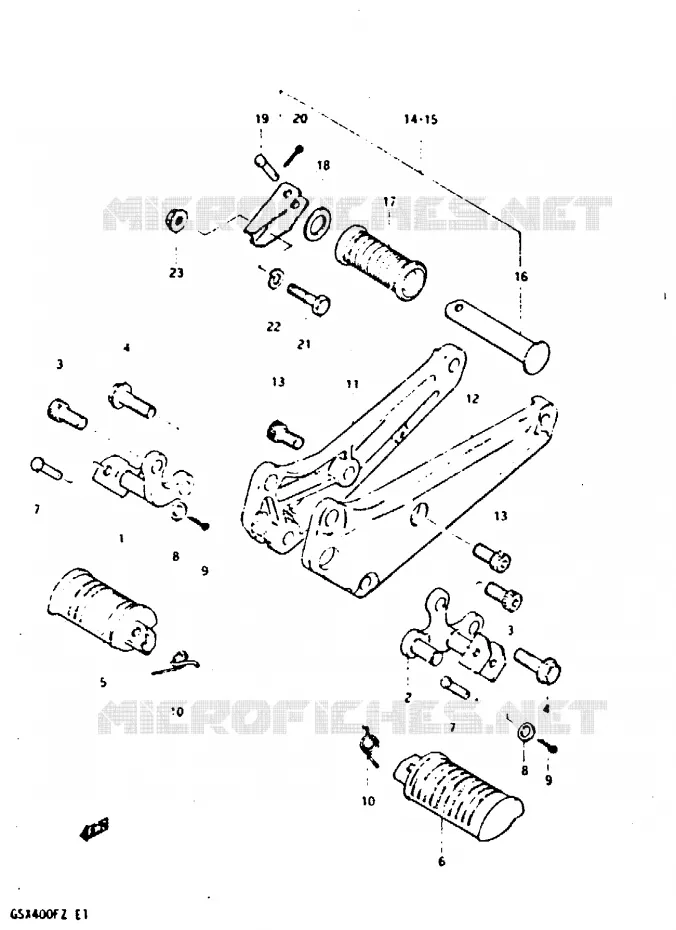 REPOSE PIED Suzuki MOTO 400 GSX 1981  GSX400FX(X/Z)
