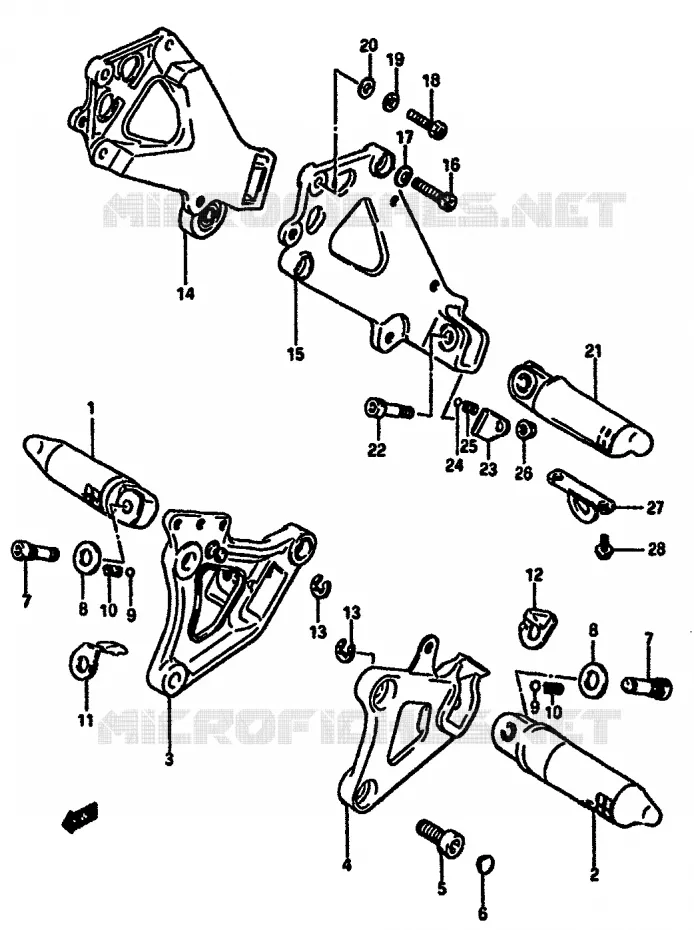 REPOSE PIED Suzuki MOTO 750 GSX-R 1986  GSX-R750G(F/G/H)