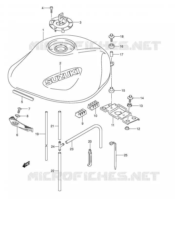 RESERVOIR D'ESSENCE (MODELE K4) Suzuki MOTO 1200 BANDIT 2004  GSF1200ZK4(E2)