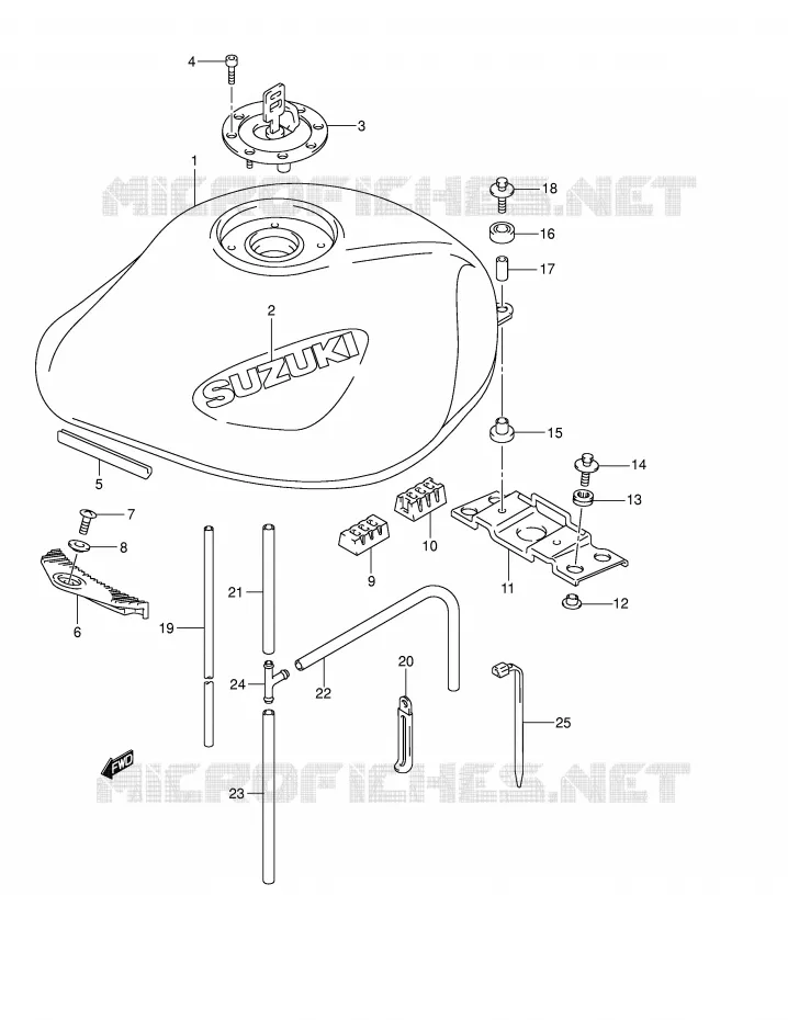 RESERVOIR D'ESSENCE (MODELE K4) Suzuki MOTO 600 BANDIT 2003  GSF600SUK3(E2)