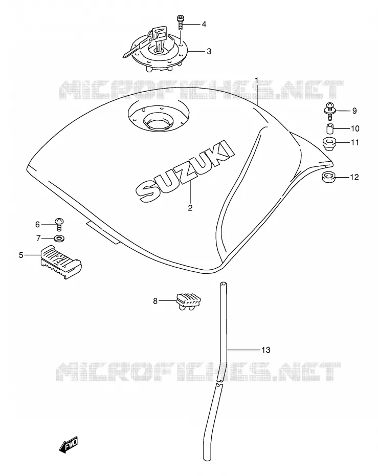 RESERVOIR D'ESSENCE Suzuki MOTO 250 BANDIT 2000  GSF250VY(E24)