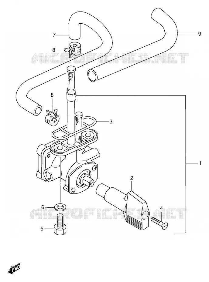 ROBINET D'ESSENCE Suzuki MOTO 600 BANDIT 1996  GSF600SUT(E2)