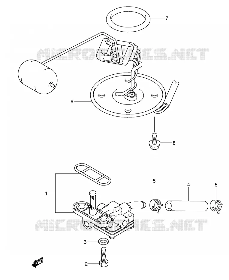 ROBINET D'ESSENCE Suzuki MOTO 650 BANDIT 2006  GSF650SAK6(E2)