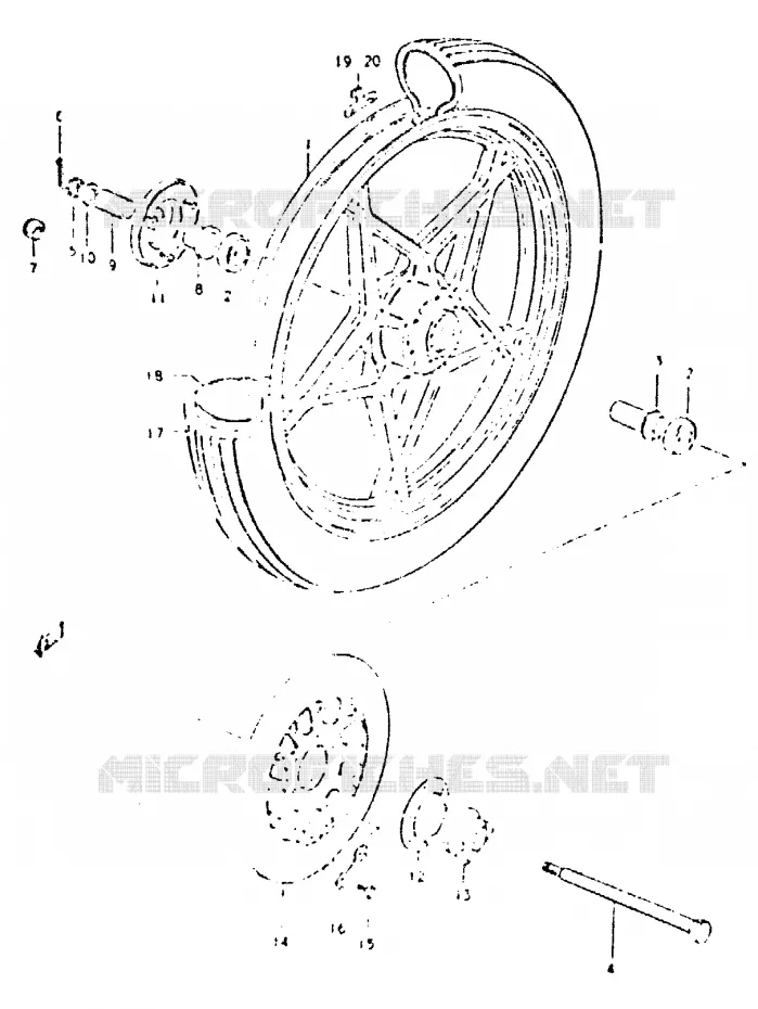 ROUE AVANT Suzuki MOTO 400 GSX 1981  GSX400LX(T/X)