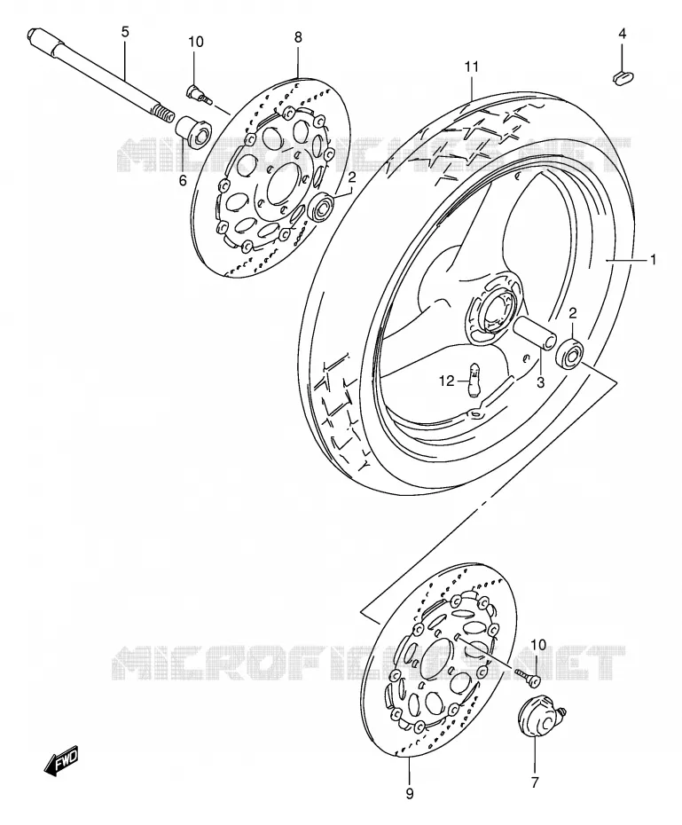 ROUE AVANT Suzuki MOTO 600 BANDIT 1995  GSF600US(E2)