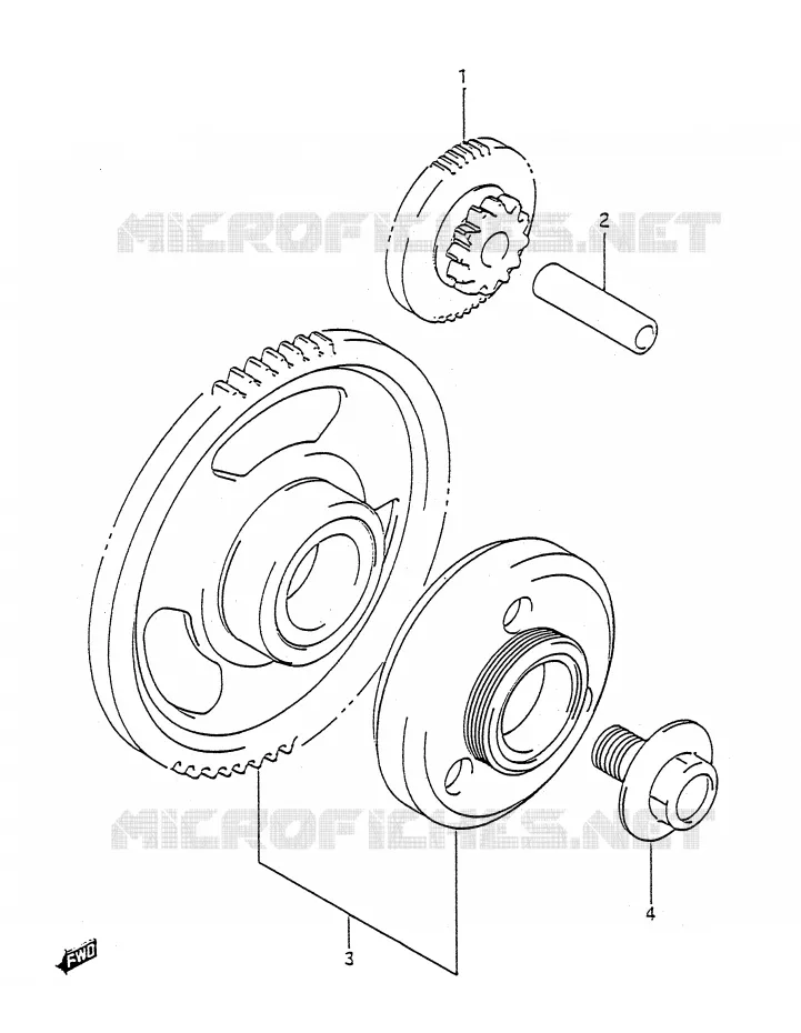 ROUE LIBRE DE DEMARREUR Suzuki MOTO 1100 GSX-R 1991  GSX-R1100M(E28)