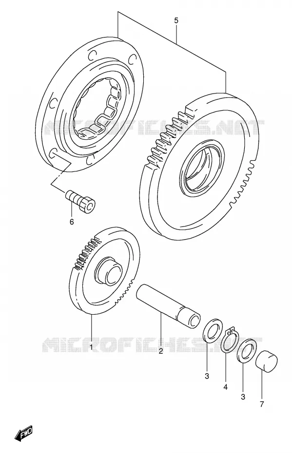 ROUE LIBRE DE DEMARREUR Suzuki MOTO 1100 GSX-R 1996  GSX-R1100WSKT(E2)