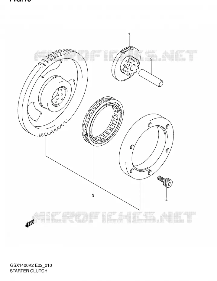 ROUE LIBRE DE DEMARREUR Suzuki MOTO 1400 GSX 2002  GSX1400K2(E2)