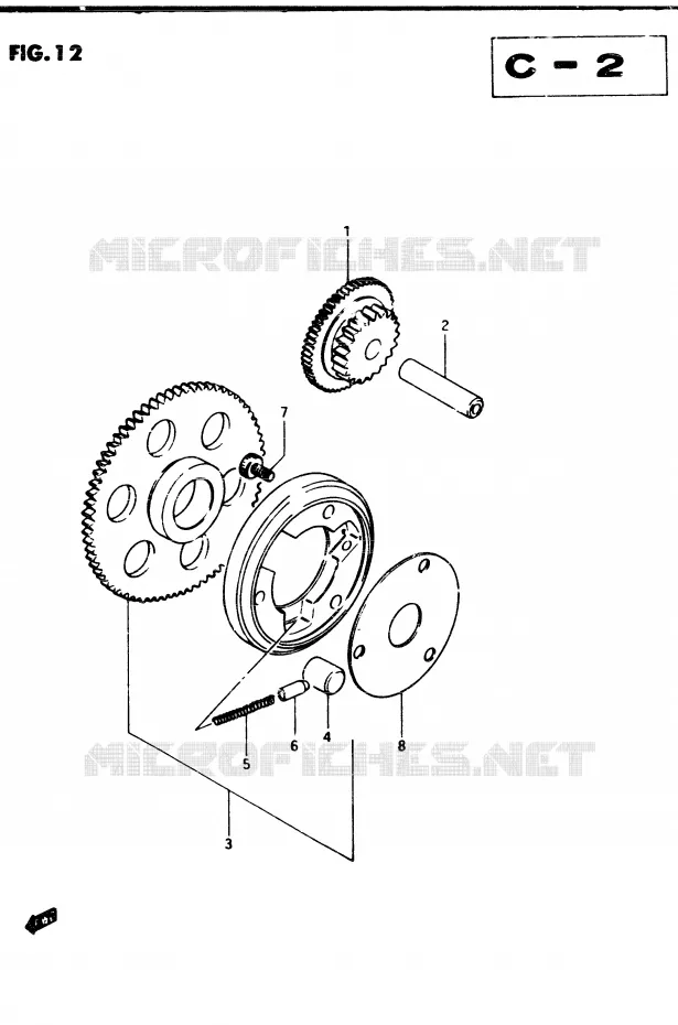 ROUE LIBRE DE DEMARREUR Suzuki MOTO 250 GSX 1982  GSX250Z(Z/D)