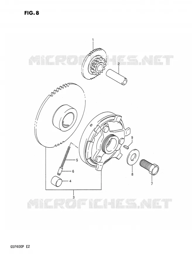ROUE LIBRE DE DEMARREUR Suzuki MOTO 400 BANDIT 1993  GSF400P(E2)