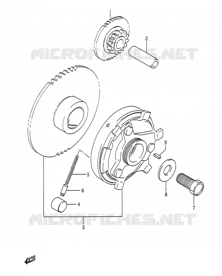ROUE LIBRE DE DEMARREUR Suzuki MOTO 400 BANDIT-N 1992  GSF400N(E28)