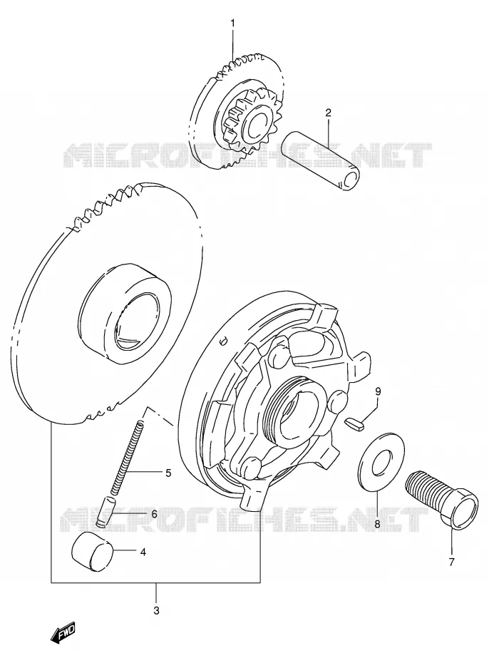 ROUE LIBRE DE DEMARREUR Suzuki MOTO 400 GSX-R 1990  GSX-R400RFL(E30)