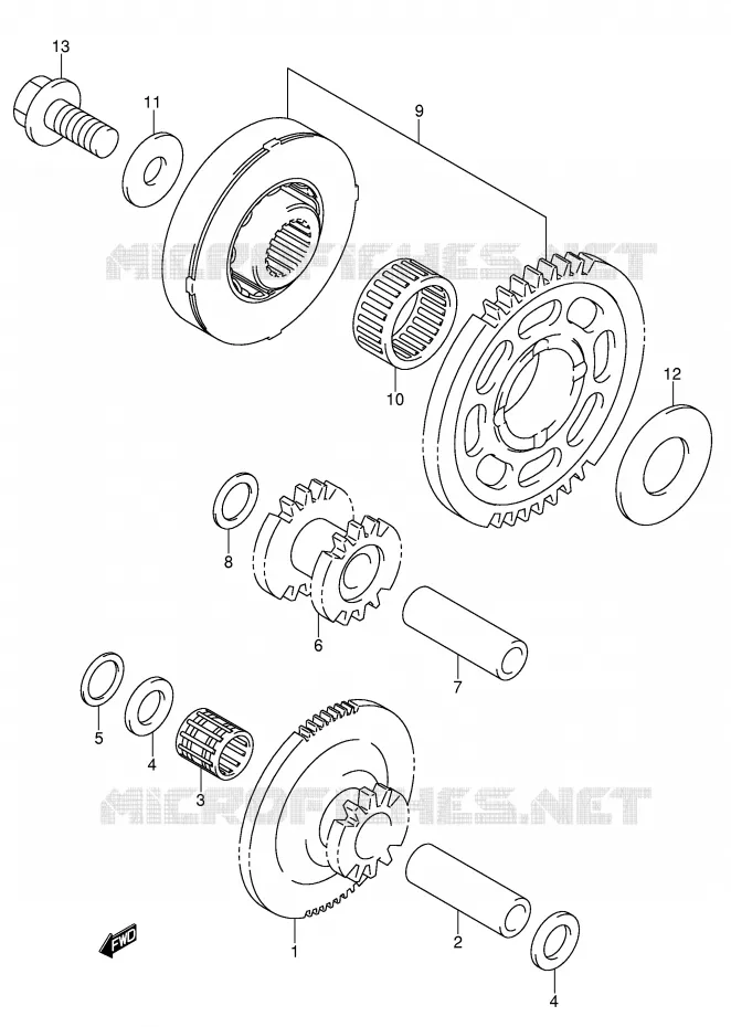 ROUE LIBRE DE DEMARREUR Suzuki MOTO 600 GSX-R 2003  GSX-R600U2K3(E2)