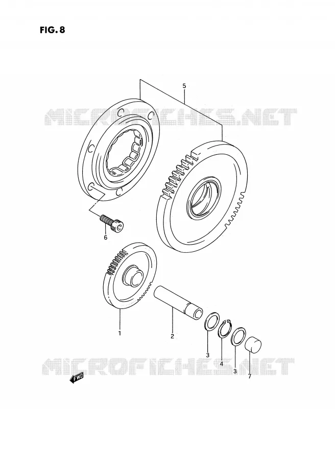 ROUE LIBRE DE DEMARREUR Suzuki MOTO 750 GSX-R 1993  GSX-R750WP(E2)