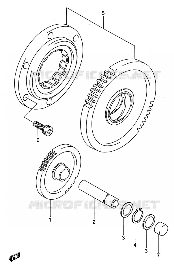 ROUE LIBRE DE DEMARREUR Suzuki MOTO 750 GSX-R 1994  GSX-R750WR(E28)