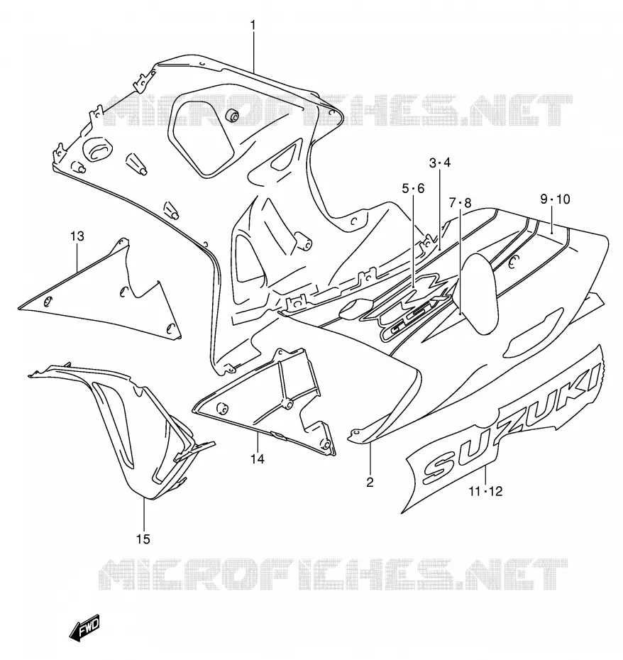 SABOT (GSX-R600K3) Suzuki MOTO 600 GSX-R 2002  GSX-R600U2K2(E2)