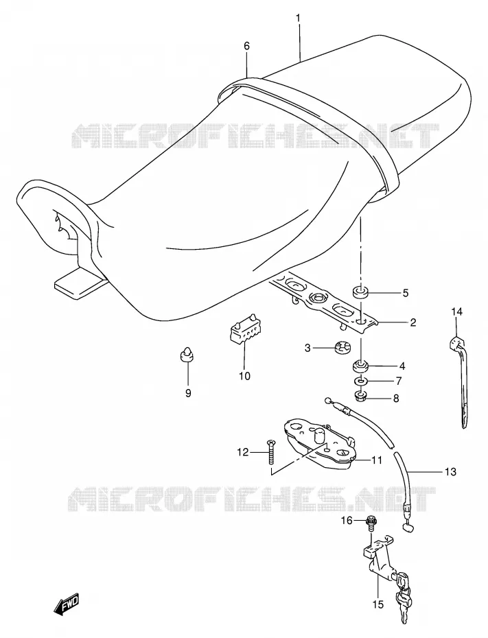 SELLE Suzuki MOTO 250 GSX 1991  GSX250FM(E24)