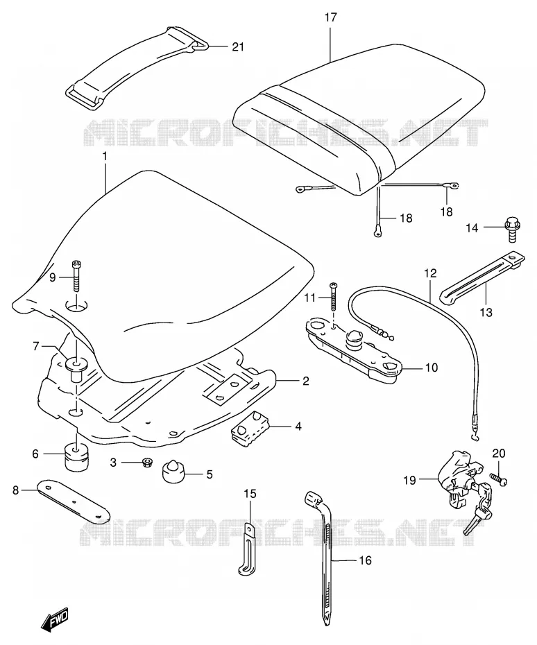 SELLE Suzuki MOTO 400 GSX-R 1990  GSX-R400RL(E30)